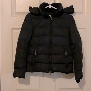 half wool half waterproof material down jacket
